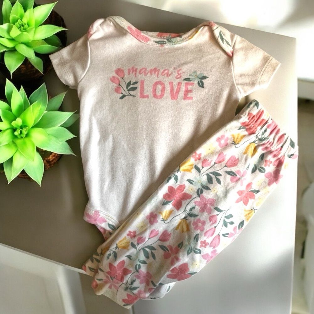 Mama's Love Floral Kids Onesie and Leggings
